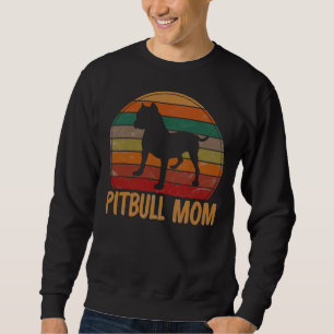 Moletom Retro Pitbull Mãe Cachorro Pet Mãe Pet Mãe Pit Mãe