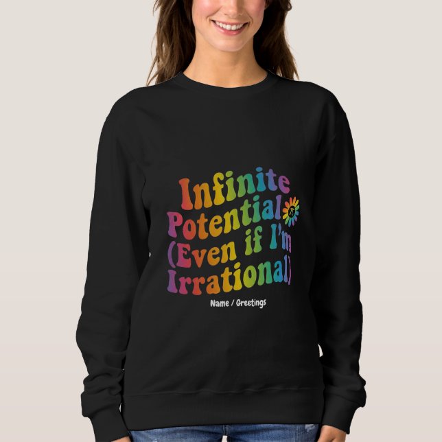 Moletom Retro Potencial Infinito Dia do Pi Irracional Mate (Frente)