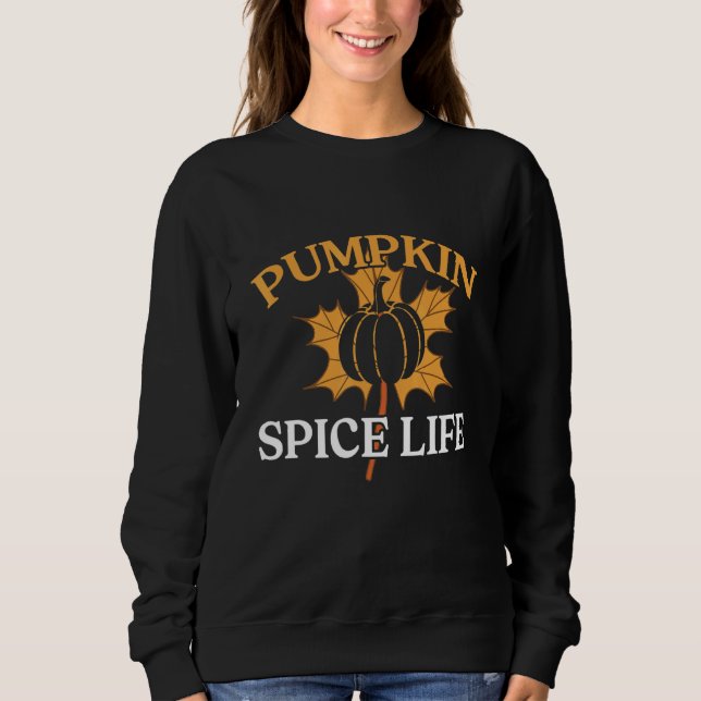 Moletom Retro Pumpkin Spice Life Fall Autumn Family Thanks (Frente)