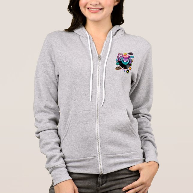 Moletom Retro Record, With Wolf And 90s Memorabilia (Frente)