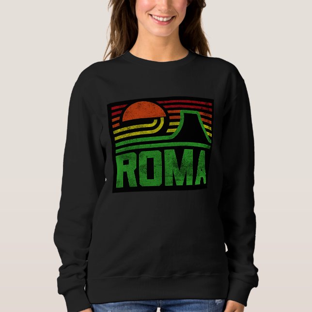 Moletom Retro Rome Italy Outfit Style Roma Illustration Gr (Frente)