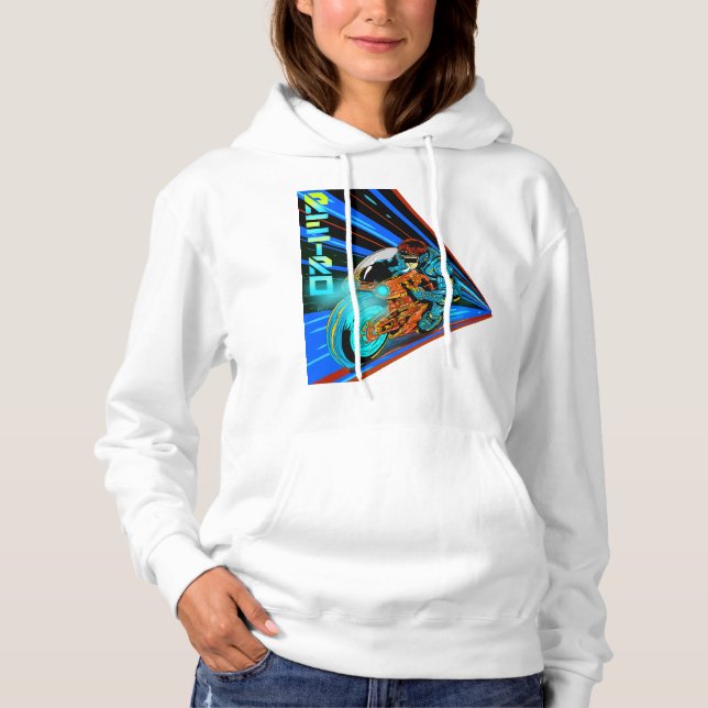 Moletom Retro Rush: Velocidade Neon (Frente)
