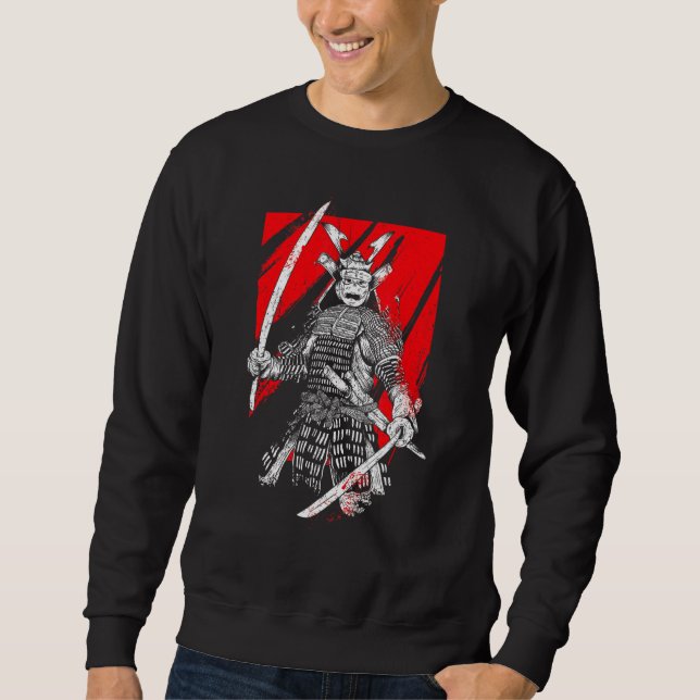 Moletom Retro Samurai Warrior Sword Japonês Ninja (Frente)