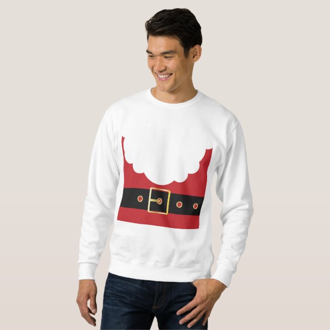 Moletom retro santa claus mens sweatshirt (Frente Completa)