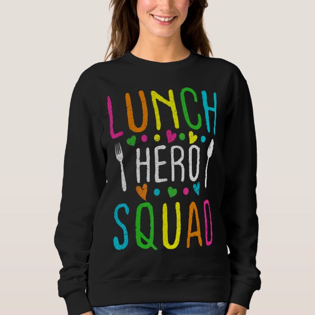 Moletom Retro School Lunch Hero Squad Cafeteria (Frente)