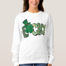 Retro Shamrock Sortudo Dia de São Patrício
