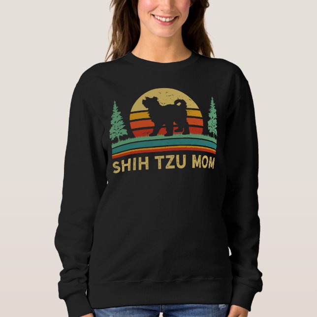 Moletom Retro Shihtzu Mãe Shih Tzu Shih Tzu Mãe (Frente)