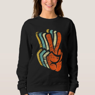 Moletom Retro Sinal de Paz Amor 60 E 70