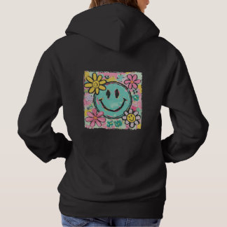 Moletom Retro Smiley Face Flower