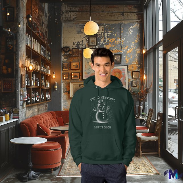 Moletom Retro Snowman Hoodie - Vintage Halftone White (Criador carregado)