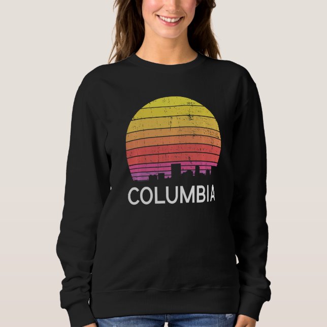 Moletom Retro South Carolina City Columbia Skyline Vintage (Frente)