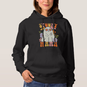 Moletom Retro Spooky Mama Groovy Halloween Ghost Spooky Mo