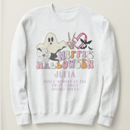 Moletom Retro Spooky Squad Peace Love Hippie Halloween