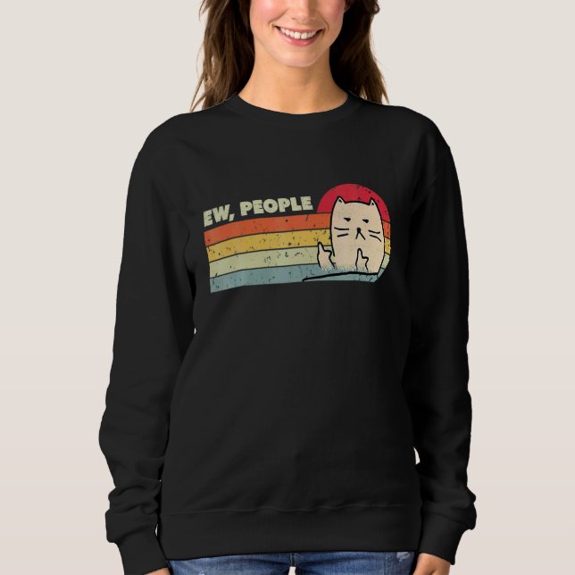 Moletom Retro Style Ew People Cat   Cat (Frente)