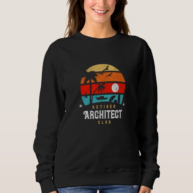 Moletom Retro Style Retirement Gag Idea  Retired Architect (Frente)