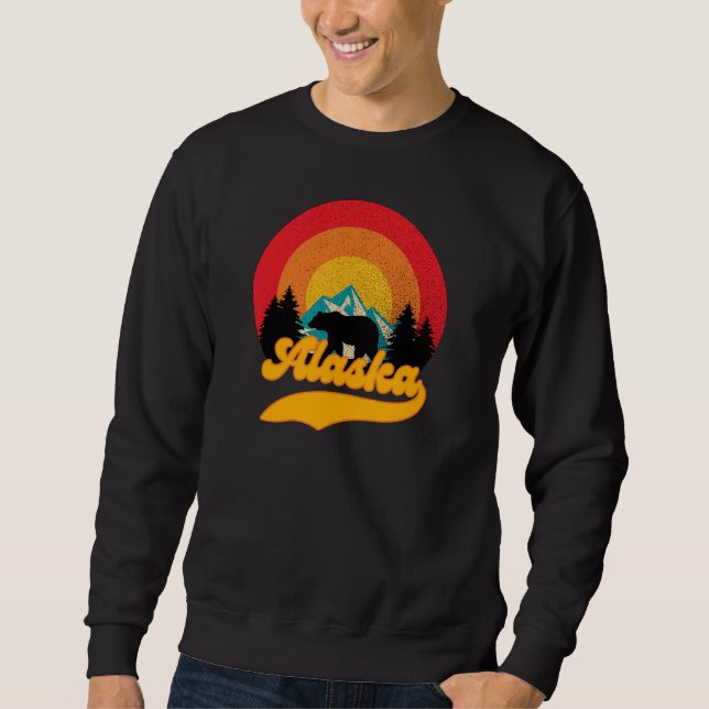 Moletom Retro Sunset Alaska Juneau Bear Mountain Wild AK (Frente)