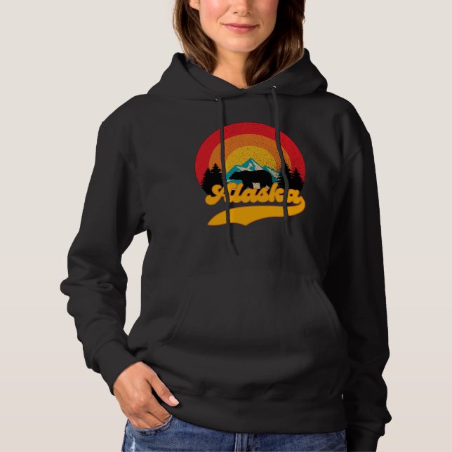 Moletom Retro Sunset Alaska Juneau Bear Mountain Wild AK (Frente)