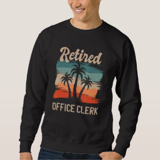 Moletom Retro Sunset Beach Retirement Quote Retired Office