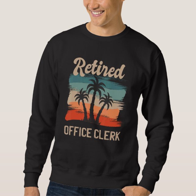 Moletom Retro Sunset Beach Retirement Quote Retired Office (Frente)