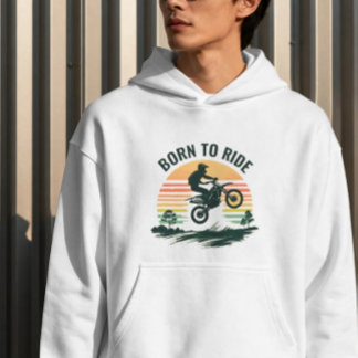 Moletom Retro Sunset Dirt Bike Rider Sweatshirt for Bikers