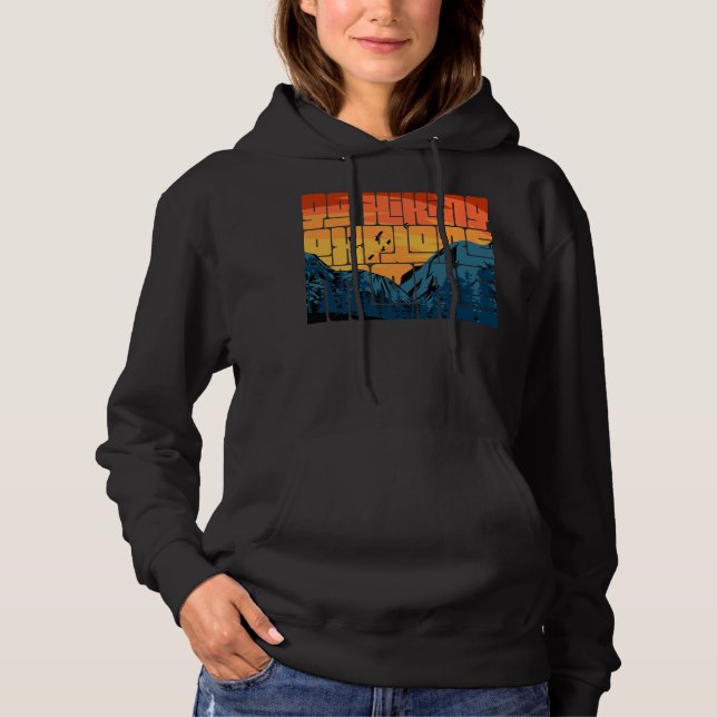 Moletom Retro Sunset Landscape Hiking Adventure Explorar (Frente)