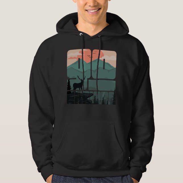 Moletom Retro Sunset Landscape Hiking Adventure Explorar (Frente)