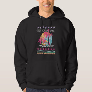 Moletom Retro Sunset Palm Trees I Love Miami Beach Ugly Su