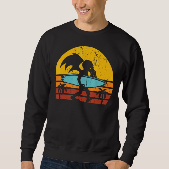 Moletom Retro Surfer Vintage Wave Surfing Surf Beach (Frente)