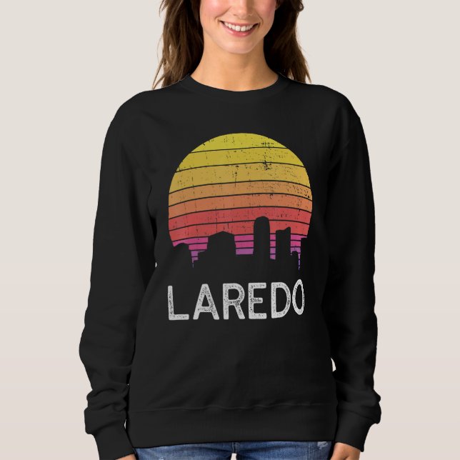 Moletom Retro Texas Laredo Skyline Vintage Urban Buildings (Frente)