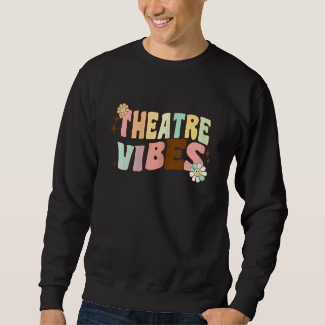 Moletom Retro Theatre Vibes Teacher Women Kids Auditorium  (Frente)