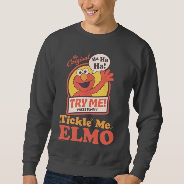 Moletom Retro Tickle Me Elmo Onda Gráfica (Frente)