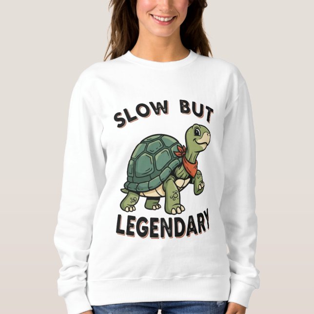 Moletom Retro Turtle Slow Legend Women’s Sweatshirt (Frente)