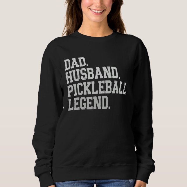 Moletom Retro uncle husband pickleball legend paddle tenni (Frente)