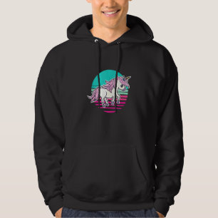 Moletom Retro Unicorn Rainbow Unicorn Garotas Crianças Mag
