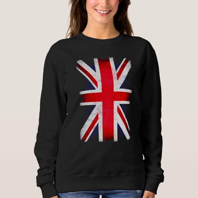 Moletom Retro Union Jack Flag Uk Inglaterra Excelente Grã- (Frente)