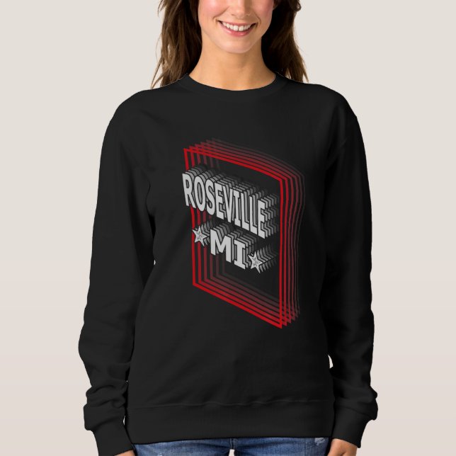 Moletom Retro Vaporwave Roseville Michigan MI (Frente)