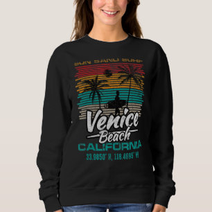 Moletom Retro Venice Beach Cote California Sun Surf