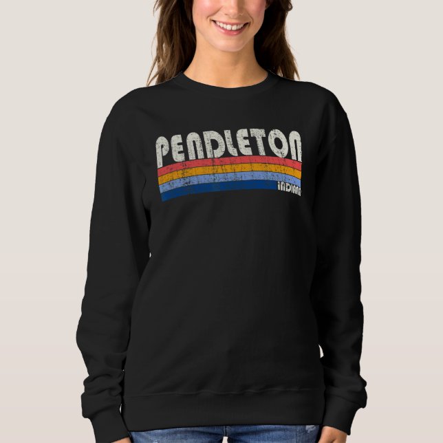 Moletom Retro Vintage 70s Estilo 80s Pendleton Indiana (Frente)