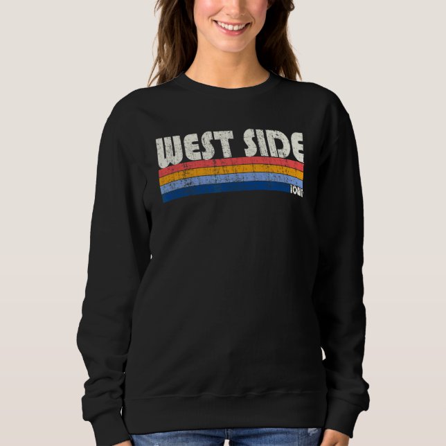 Moletom Retro Vintage 70s Estilo Westside Iowa (Frente)