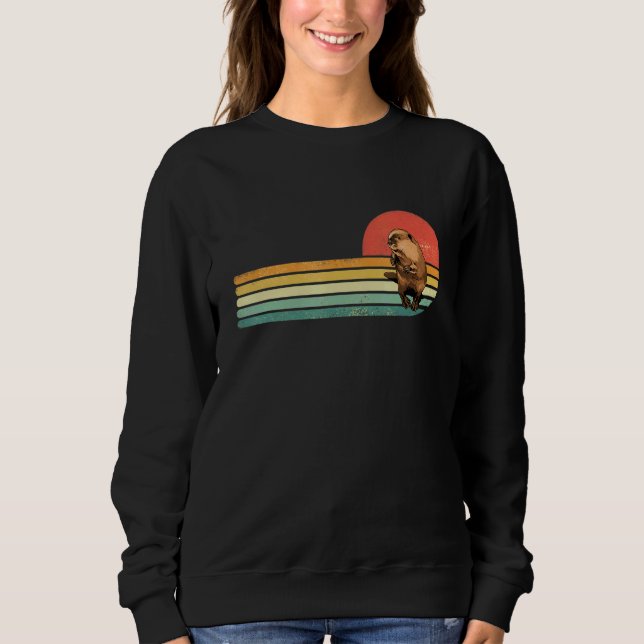 Moletom Retro Vintage Beaver Animal Beaver  Beaver Hunting (Frente)