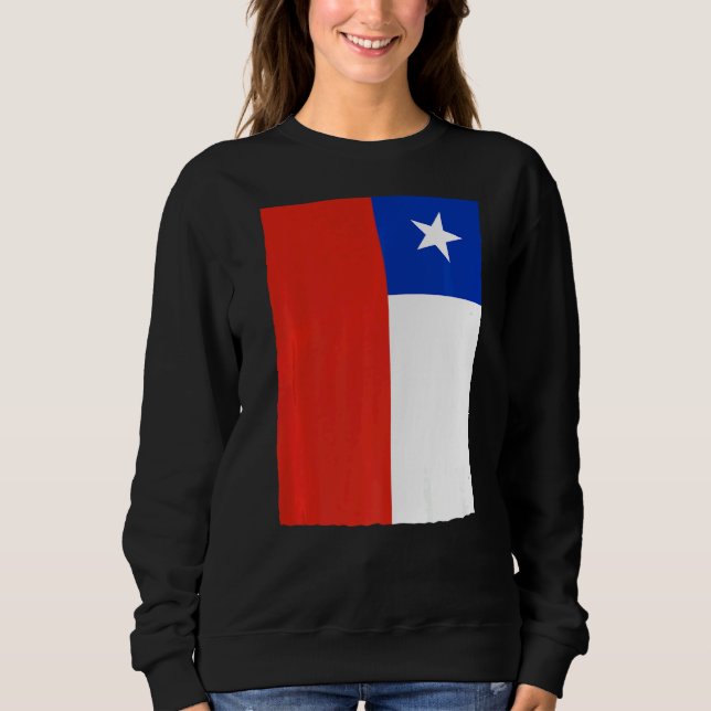 Moletom Retro Vintage Chillean National Flag Chile (Frente)