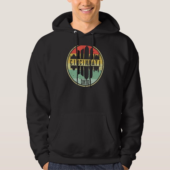 Moletom Retro Vintage Cincinnati Ohio City Skylin (Frente)
