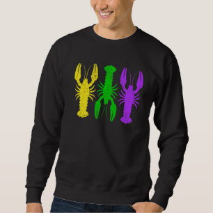 Moletom Retro Vintage Crawfish Funny Mardi Gras Carnival F