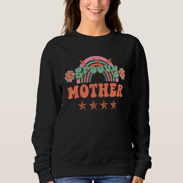 Moletom Retro vintage groovy Mother matching family party (Frente)
