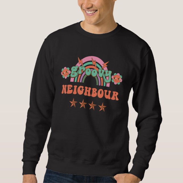 Moletom Retro vintage groovy Neighbour matching family par (Frente)