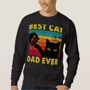 Moletom Retrô Vintage Melhor Pai de Gato Já Pai de Gato