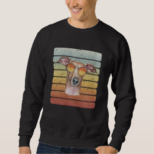 Moletom Retro Vintage Pôr-do-Sol Galgo Italiano Mãe Pai