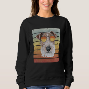 Moletom Retro Vintage Pôr do Sol Wire Fox Terrier Mãe Pai