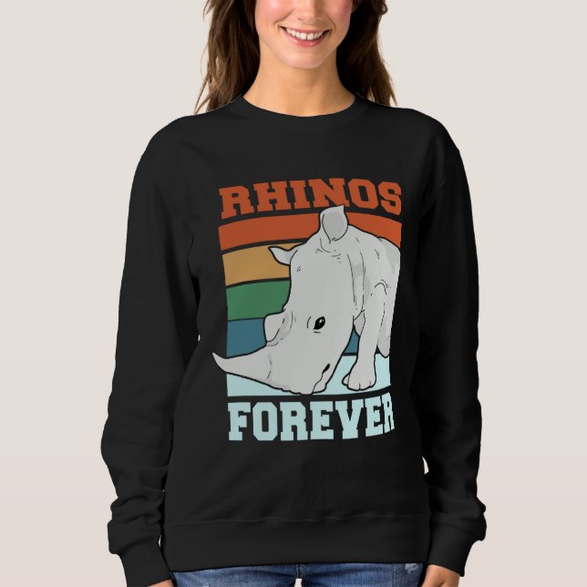 Moletom Retro Vintage Rhinos Forever Stop Poaching (Frente)