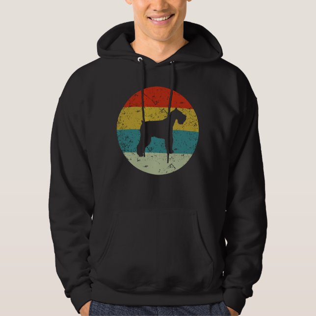 Moletom Retro vintage Schnauzer (Frente)